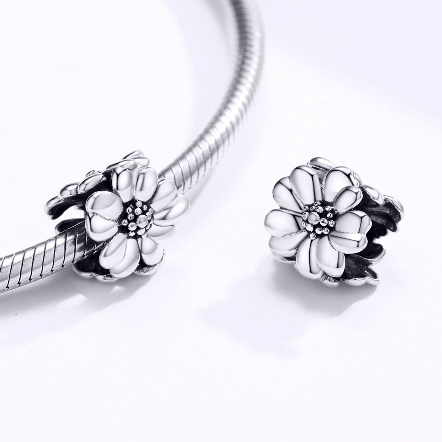 Silver Flower Charm