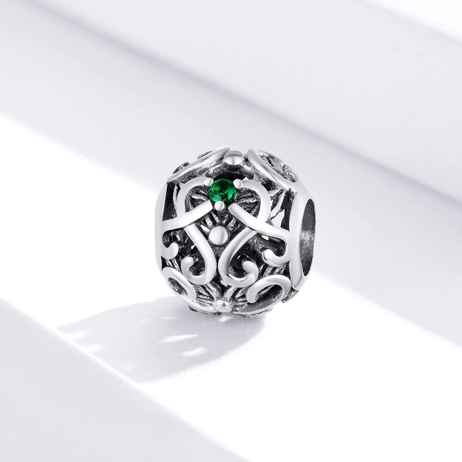 Patterned Round Charm | CZ