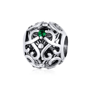 Patterned Round Charm | CZ