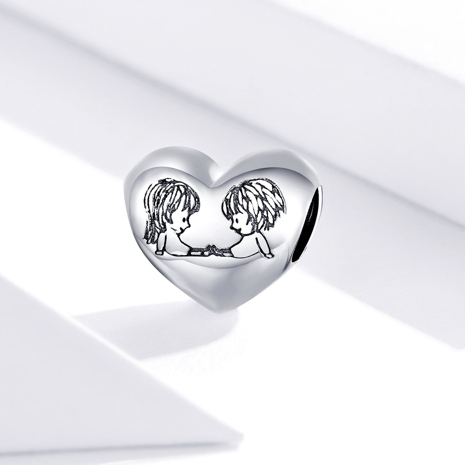 Best Friends Heart Charm