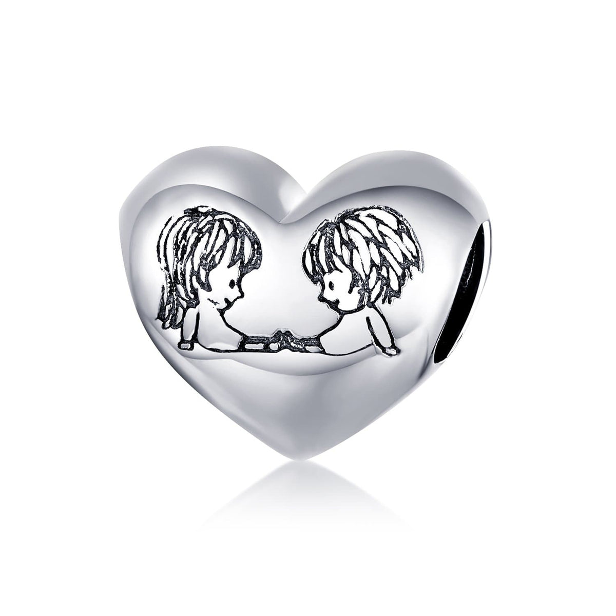 Best Friends Heart Charm