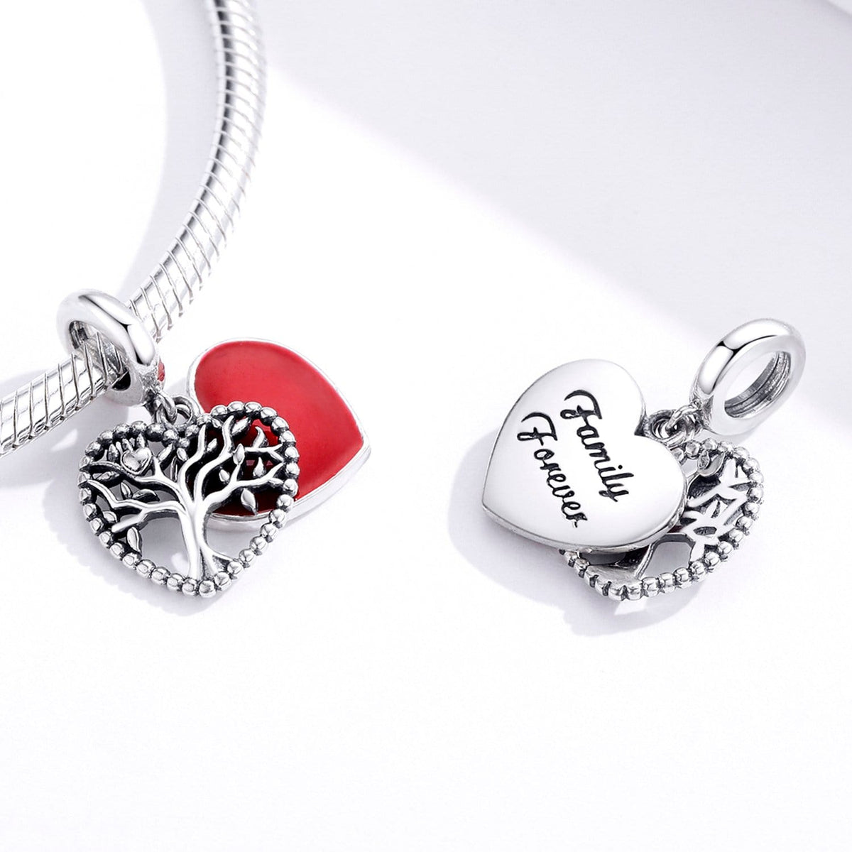 Red Tree of Life Dangle Charm | CZ EN
