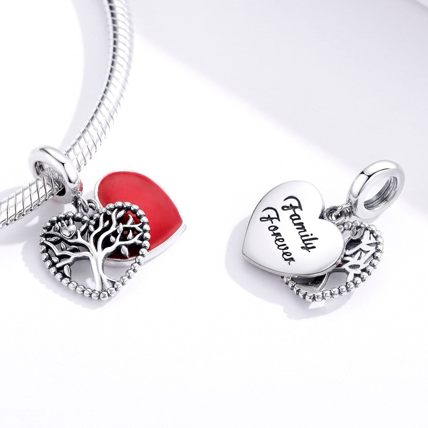 Red Tree of Life Dangle Charm | CZ EN