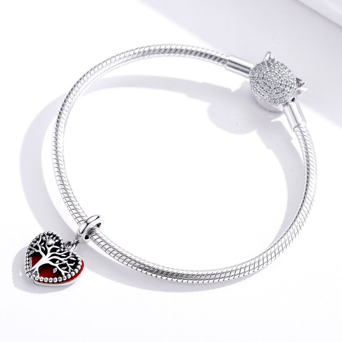 Red Tree of Life Dangle Charm | CZ EN