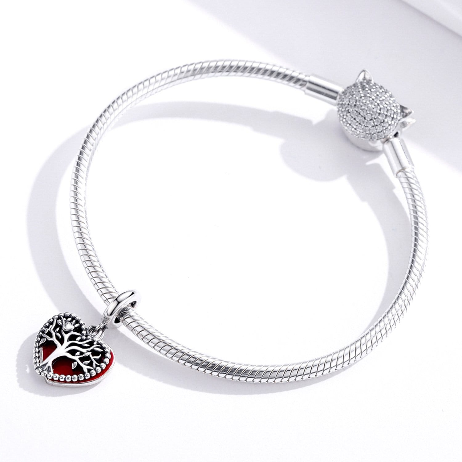 Red Tree of Life Dangle Charm | CZ EN