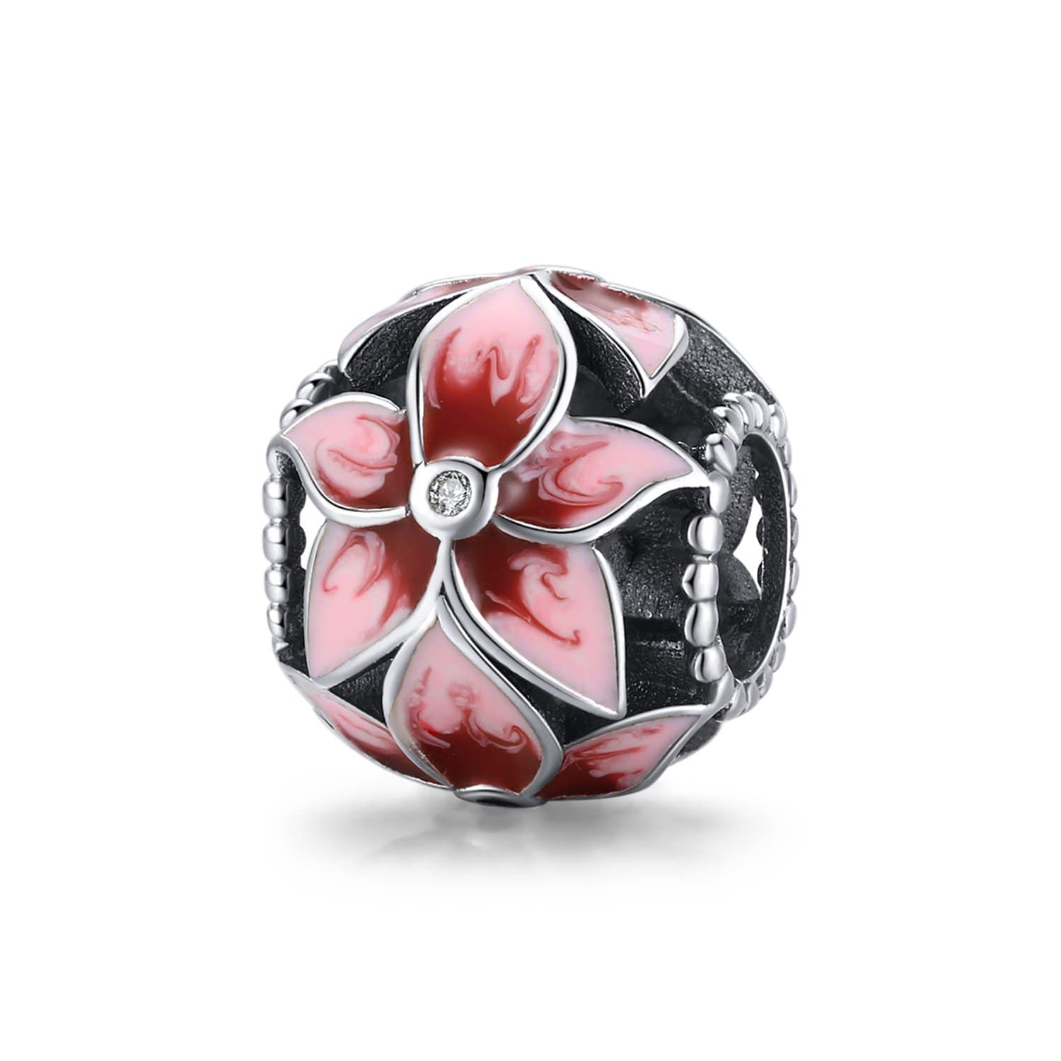 Delightful Flower Round Charm | CZ EN