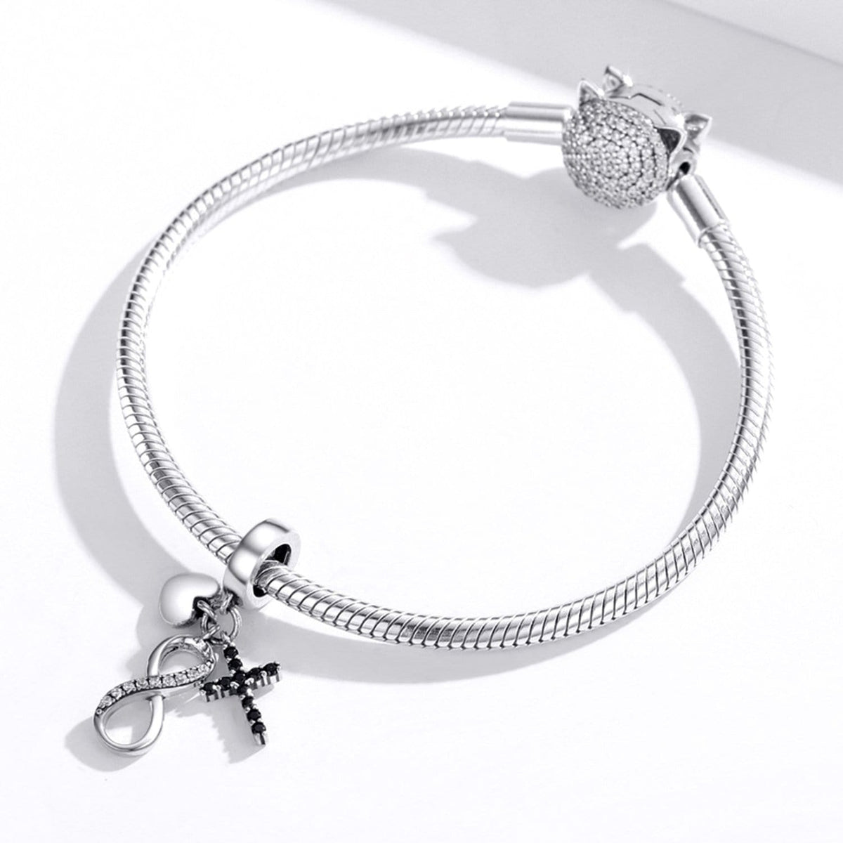 Heart, Cross &amp; Infinity Dangle Charm | CZ