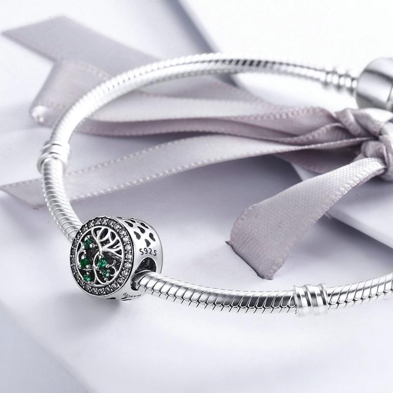 Dazzling Tree of Life Round Charm | CZ