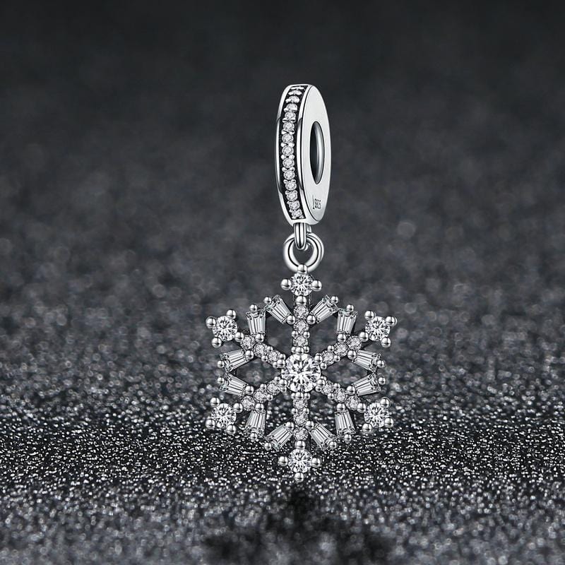 Snowflake Dangle Charm | CZ