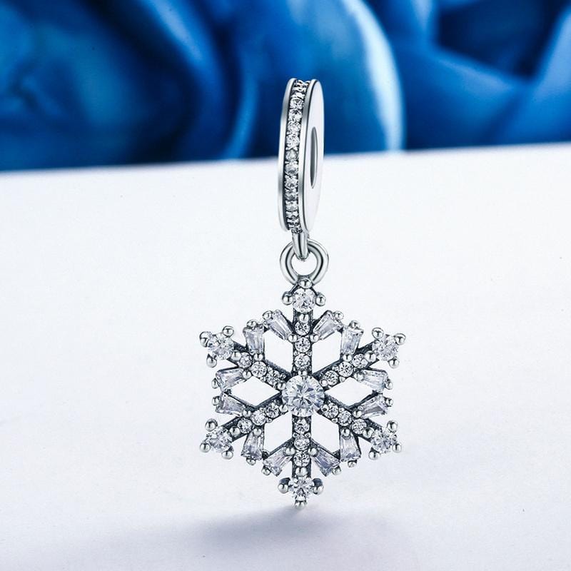 Snowflake Dangle Charm | CZ