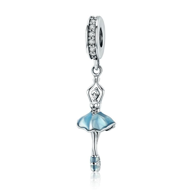 Ballerina Girl Dangle Charm | CZ EN