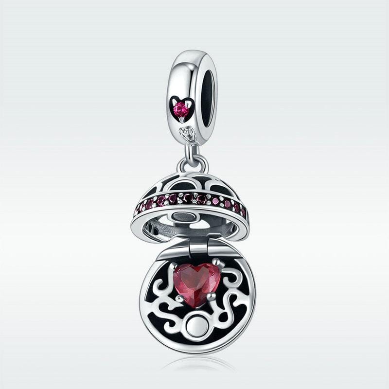 Heart in Openwork Dangle Charm | CZ