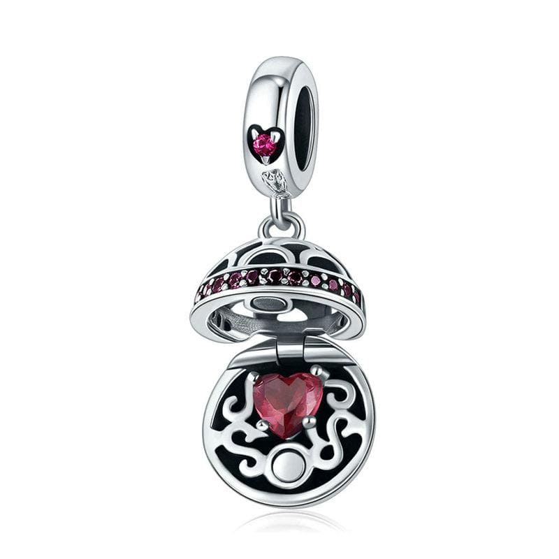 Heart in Openwork Dangle Charm | CZ