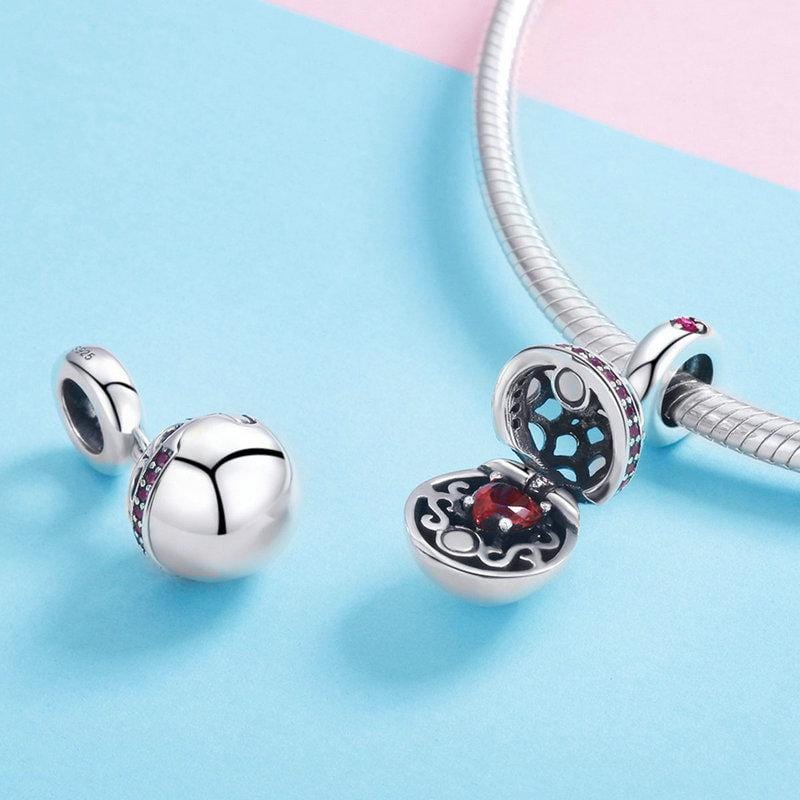 Heart in Openwork Dangle Charm | CZ