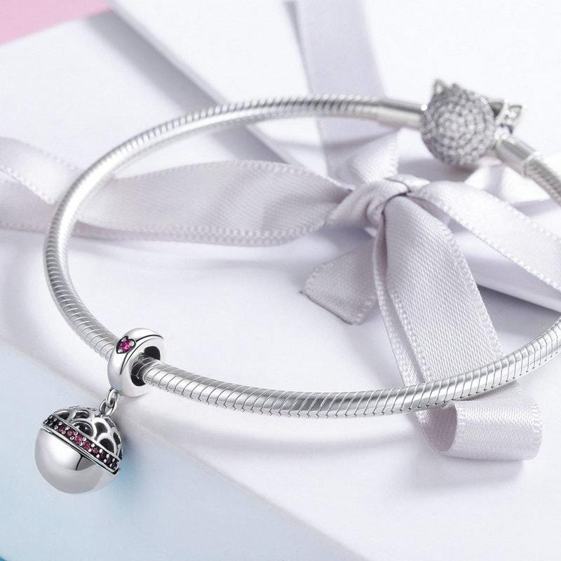 Heart in Openwork Dangle Charm | CZ