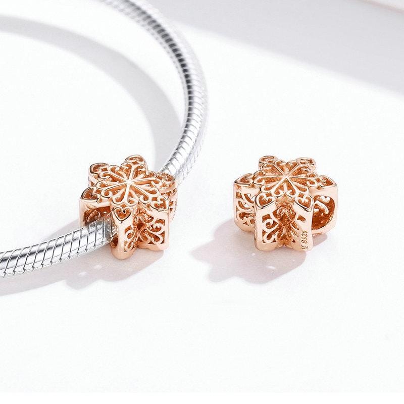 Pandora rose gold snowflake charm Clearance