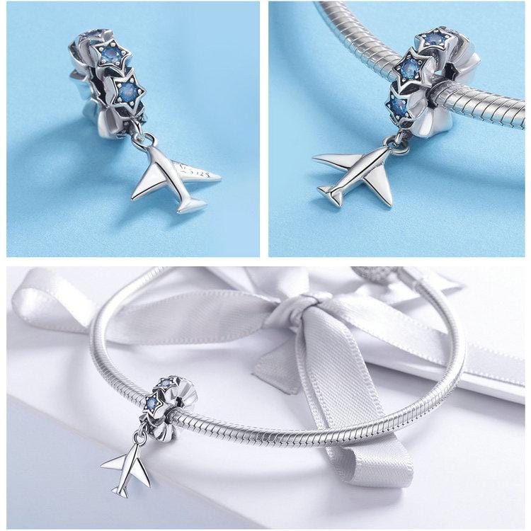 Plane Dangle Charm | CZ