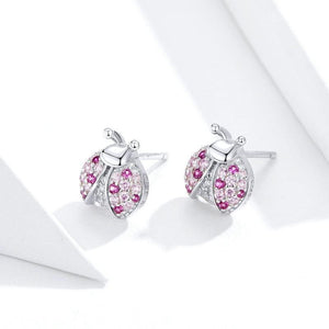 Pink Ladybug Stud Earrings From CharmSA Image 2