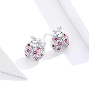 Pink Ladybug Stud Earrings From CharmSA Image 3