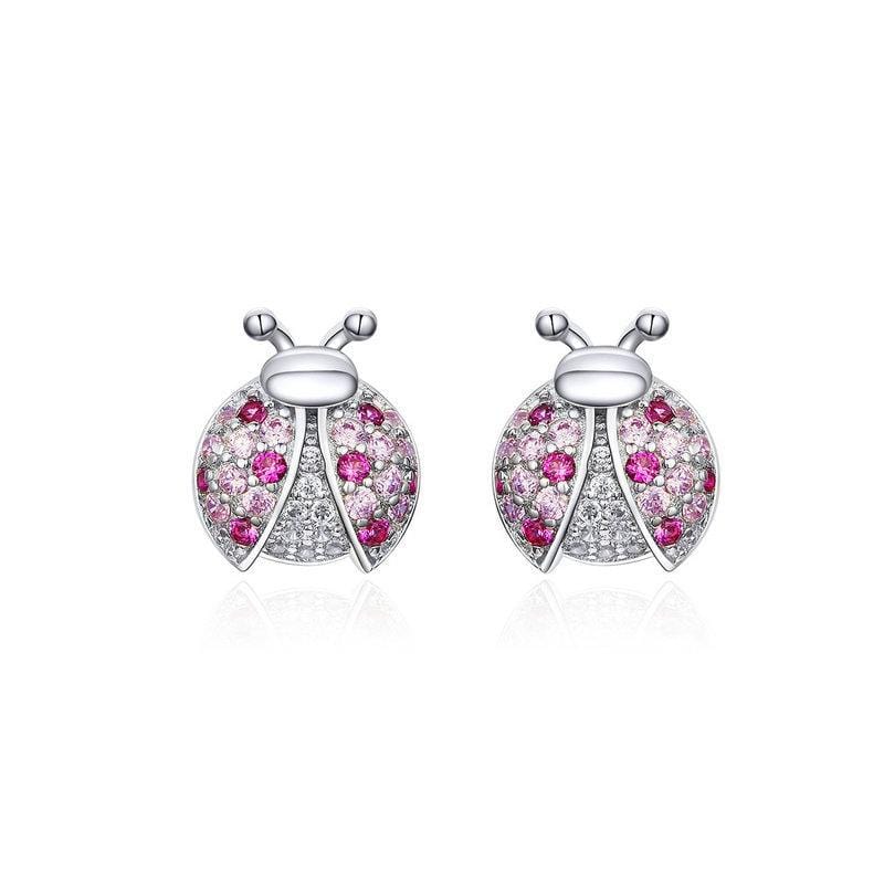 Pink Ladybug Stud Earrings From CharmSA Image 1