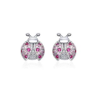 Pink Ladybug Stud Earrings From CharmSA Image 1