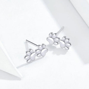 Dog Paw Silver Stud Earrings From CharmSA Image 3