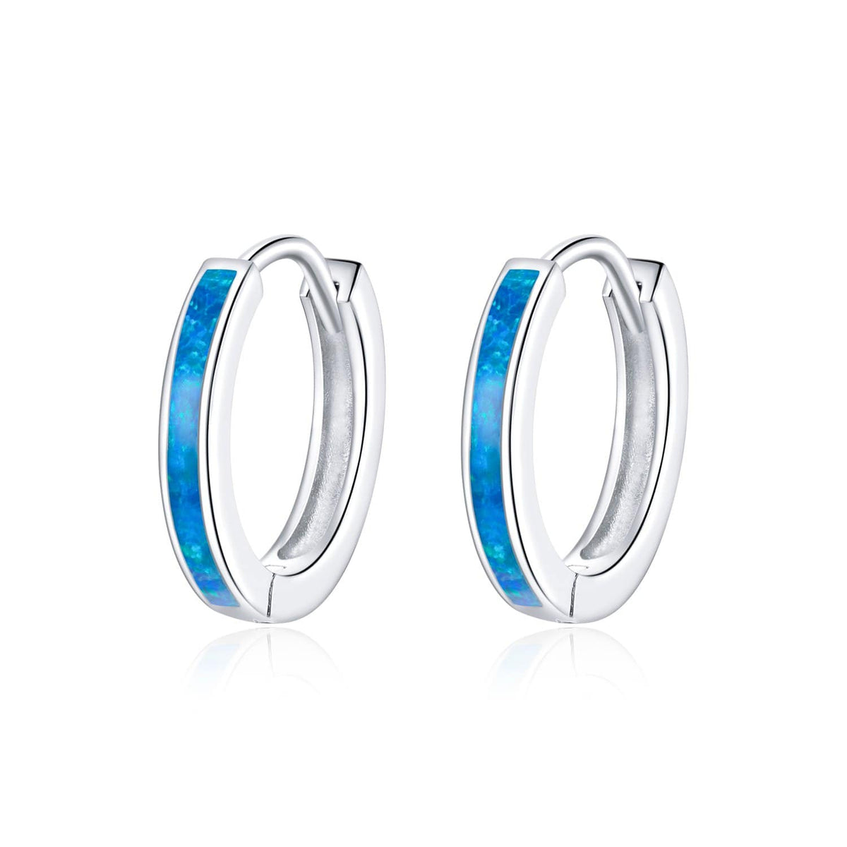 Blue Circle Earrings