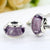 Bubbles Purple European Murano Glass Charm | CZ [Threaded]