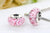 Flowery Pink European Murano Glass Charm