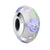 Purple Flowers European Murano Glass Charm [Threaded]