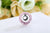 Bubbles Pink European Murano Glass Charm | CZ [Threaded]