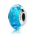 Bubbles Blue European Murano Glass Charm [Threaded]