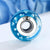 Bubbles Blue European Murano Glass Charm [Threaded]