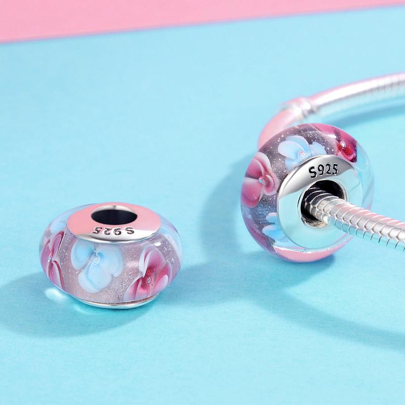 Bling Jewelry Mixed Set Of 5 Bundle .925 Sterling Silver Core Translucent Shades Of Blue Green Pink Flower Rose Floral Murano Glass Charm Bead Spacer Fits European Bracelet For Women Teen Bling Jewelry Mixed Set Of 5 Bundle .925 Sterling Silver Core Translucent Shades Of Blue Green Pink Flower Rose Floral Murano Glass Charm Bead Spacer Fits European Bracelet For Women Teen