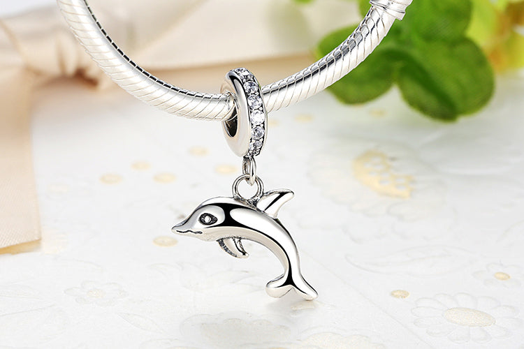 Dolphin Dangle Charm | CZ