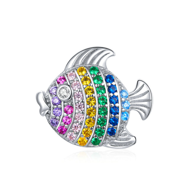 Rainbow Fish Charm | CZ