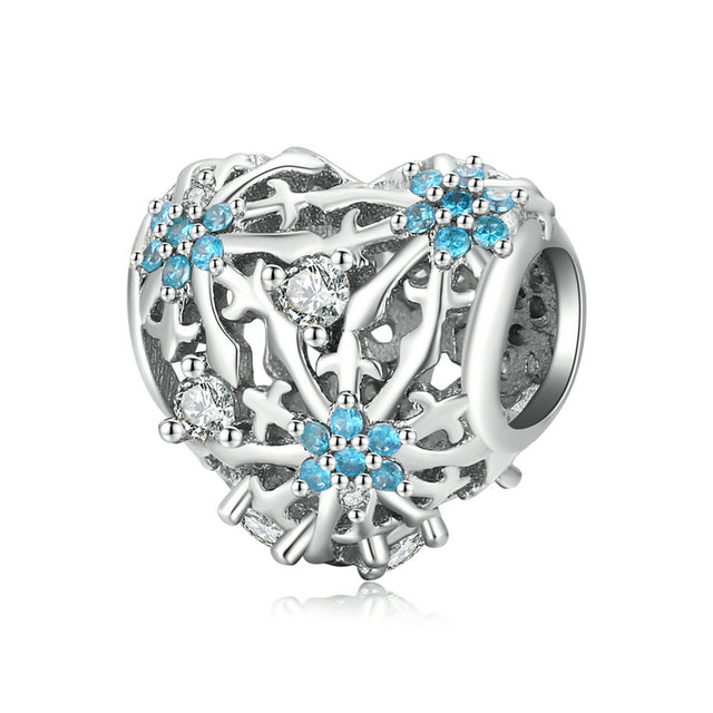 Floral Heart Charm | CZ