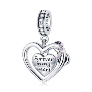 Forever in My Heart Dangle Charm | CZ