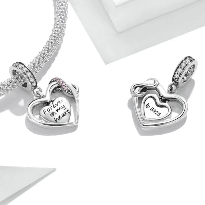 Forever in My Heart Dangle Charm | CZ