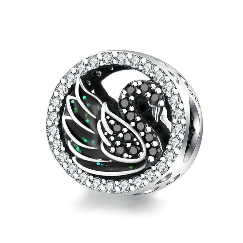 Pandora Compatible 925 sterling silver Black Swan Charm From CharmSA Image 1
