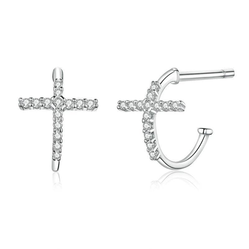 Hoops Cross Earrings From CharmSA Image 1