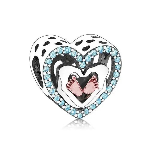 It&#39;s a Boy Heart Charm | RGP CZ