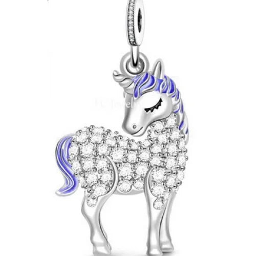 Cute Unicorn Dangle Charm | CZ EN