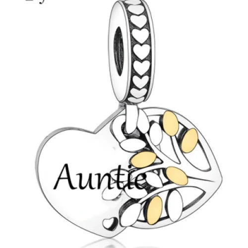 &quot;Auntie&quot; Family Tree Dangle Charm | GP