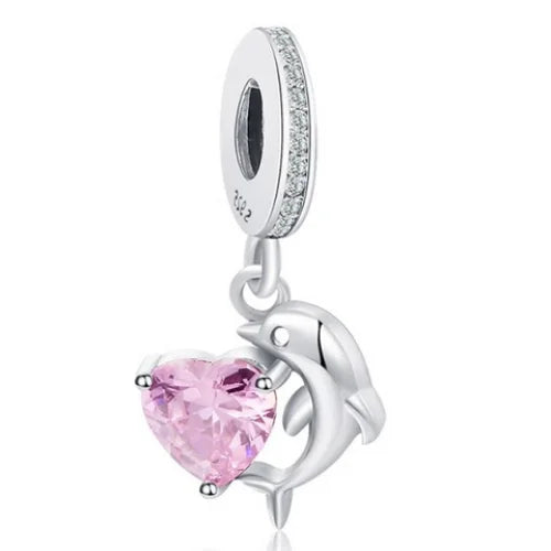 Dolphin Dangle Charm | CZ