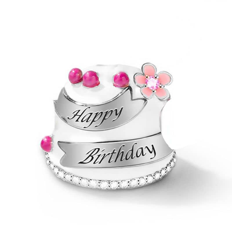 Happy Birthday Cake Charm | CZ EN