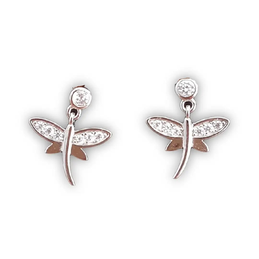 Dragonfly Earrings CZ