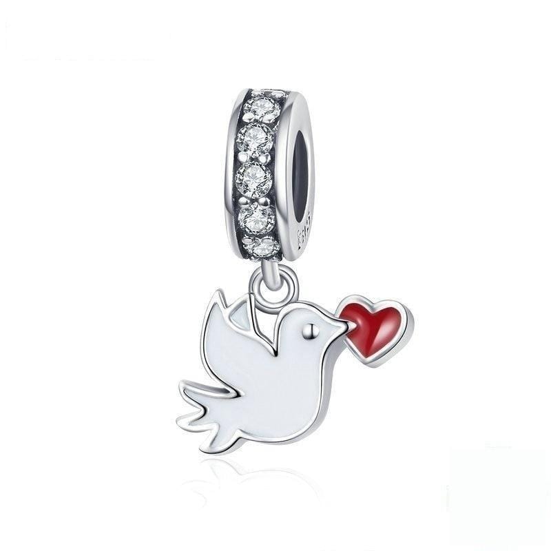 Pandora Compatible 925 sterling silver Pigeon Dangle Charm From CharmSA Image 1