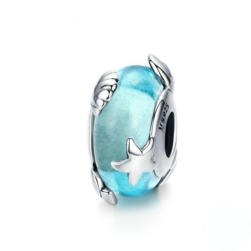 Pandora Compatible 925 sterling silver Blue Star Murano Glass From CharmSA Image 1