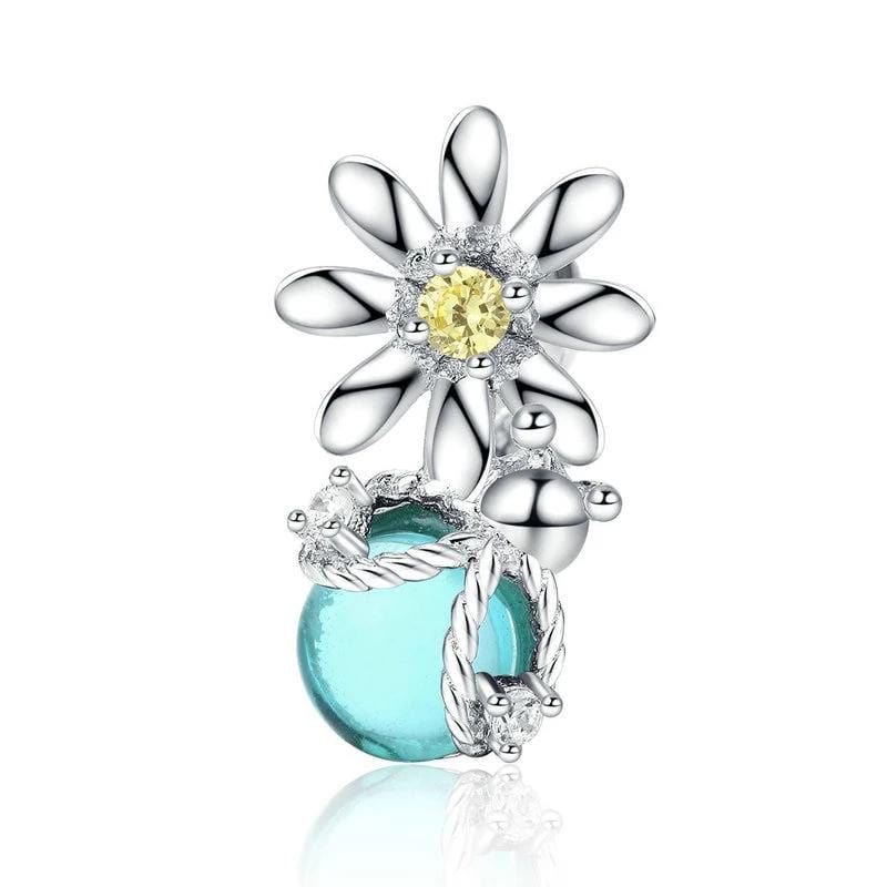 Pandora Compatible 925 sterling silver Snake Bracelet Daisy and Firefly Dangle Charm From CharmSA Image 1